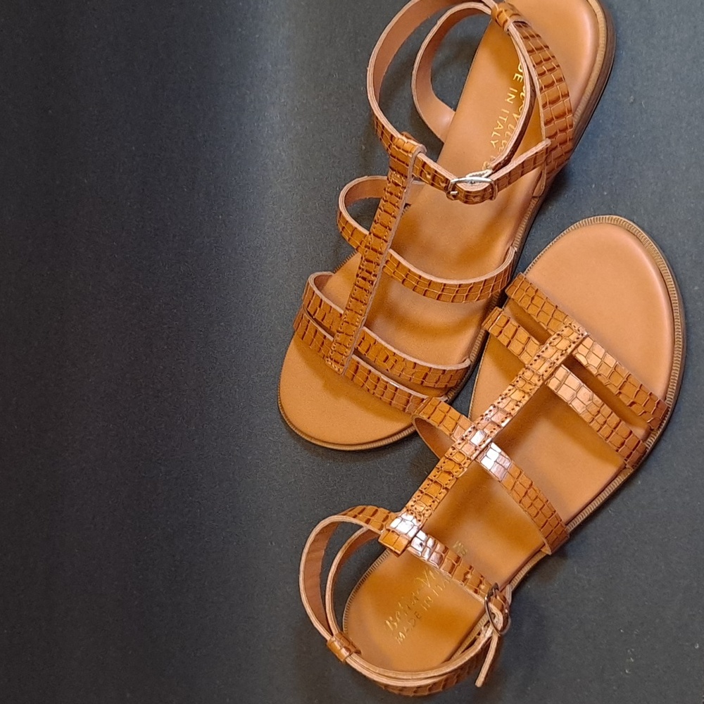 Bella Vita Women's Croc Leather Sandal 9M